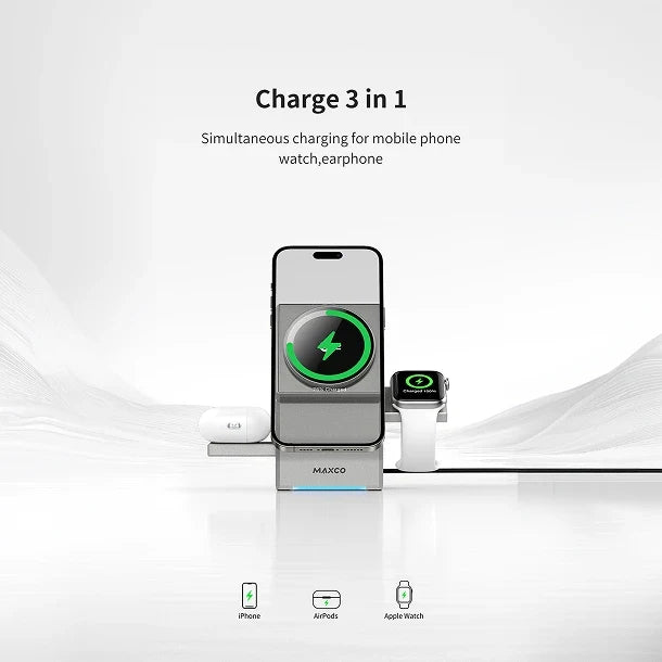 EliteVolt 3-in-1 transforming wireless charging dock