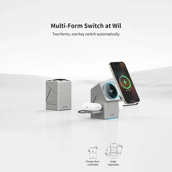 EliteVolt 3-in-1 transforming wireless charging dock
