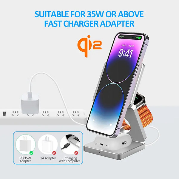 SnapFold 3-in-1 foldable wireless charger