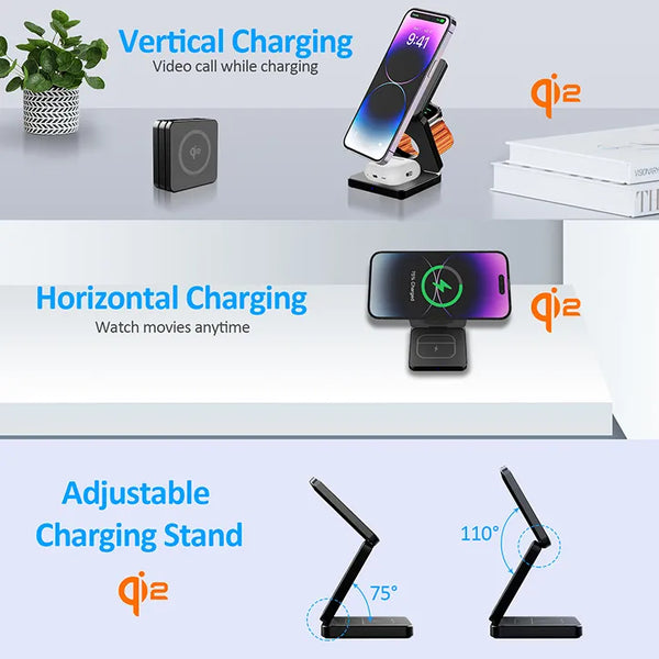 SnapFold 3-in-1 foldable wireless charger