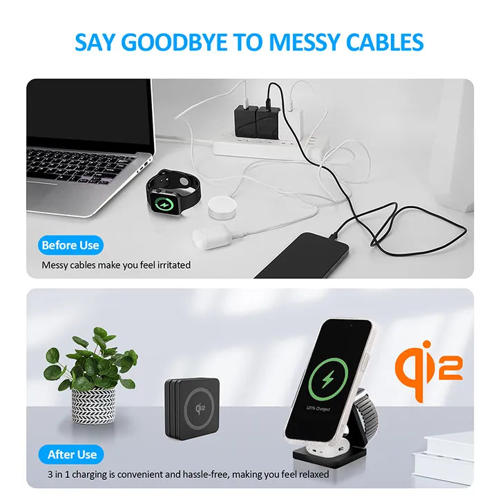 SnapFold 3-in-1 foldable wireless charger
