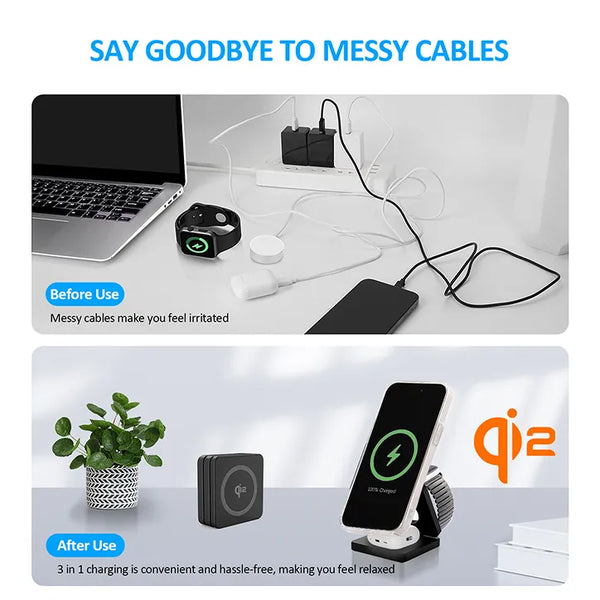 SnapFold 3-in-1 foldable wireless charger